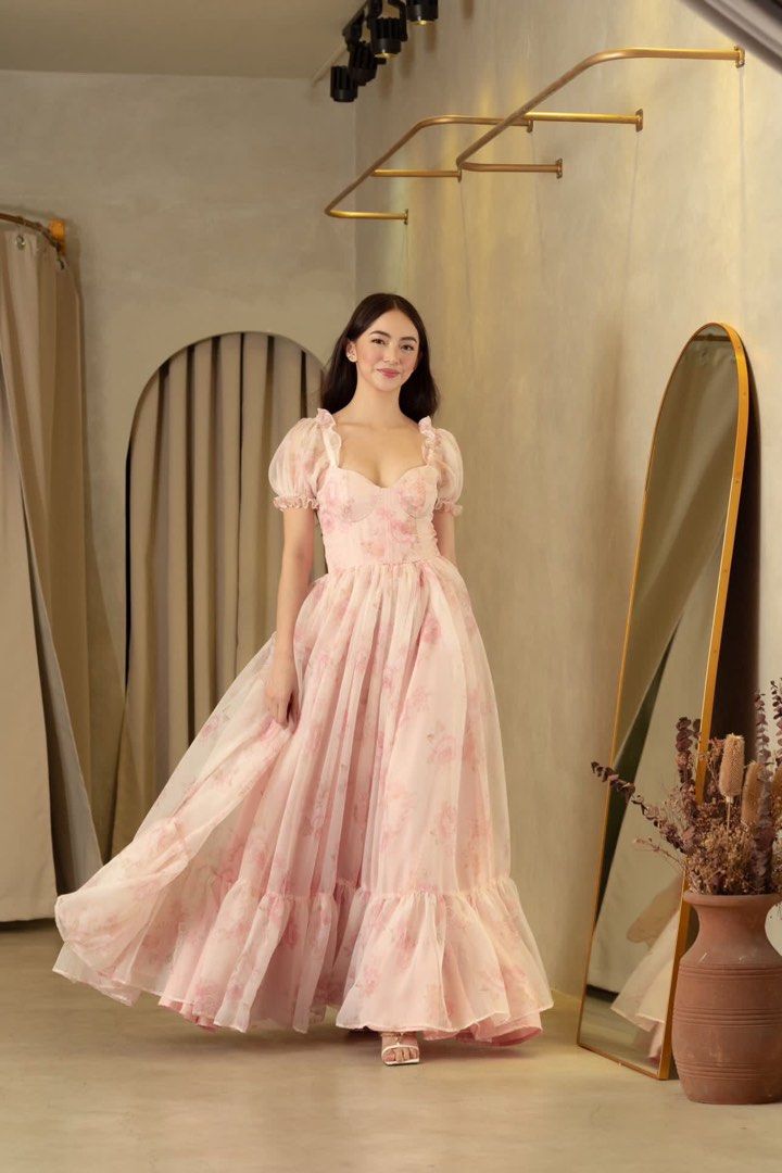 sachin and babi light blue dress Pink Off-Shoulder Fairy Dress
