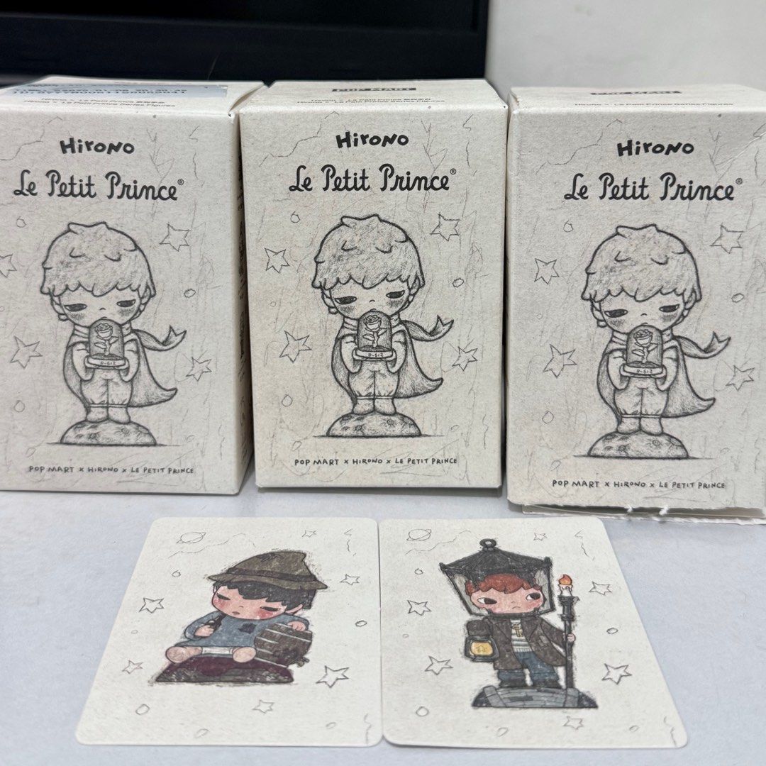 POP MART Hirono Le Petit Prince (Category: Designer & Blind Box Toys) located in Manila. Submitted by cdzzl (Listing ID 1346910808, Image 1). Description: Hirono The Little Prince Series Sealed figures Complete with box, card and foil Opened from the bottom Lamplighter - 650 Tippler - 650 1 blind box - 750 (sealed and unopened) Take all - 1,950 RFS: dupes and already got my prio MOD - SDD.