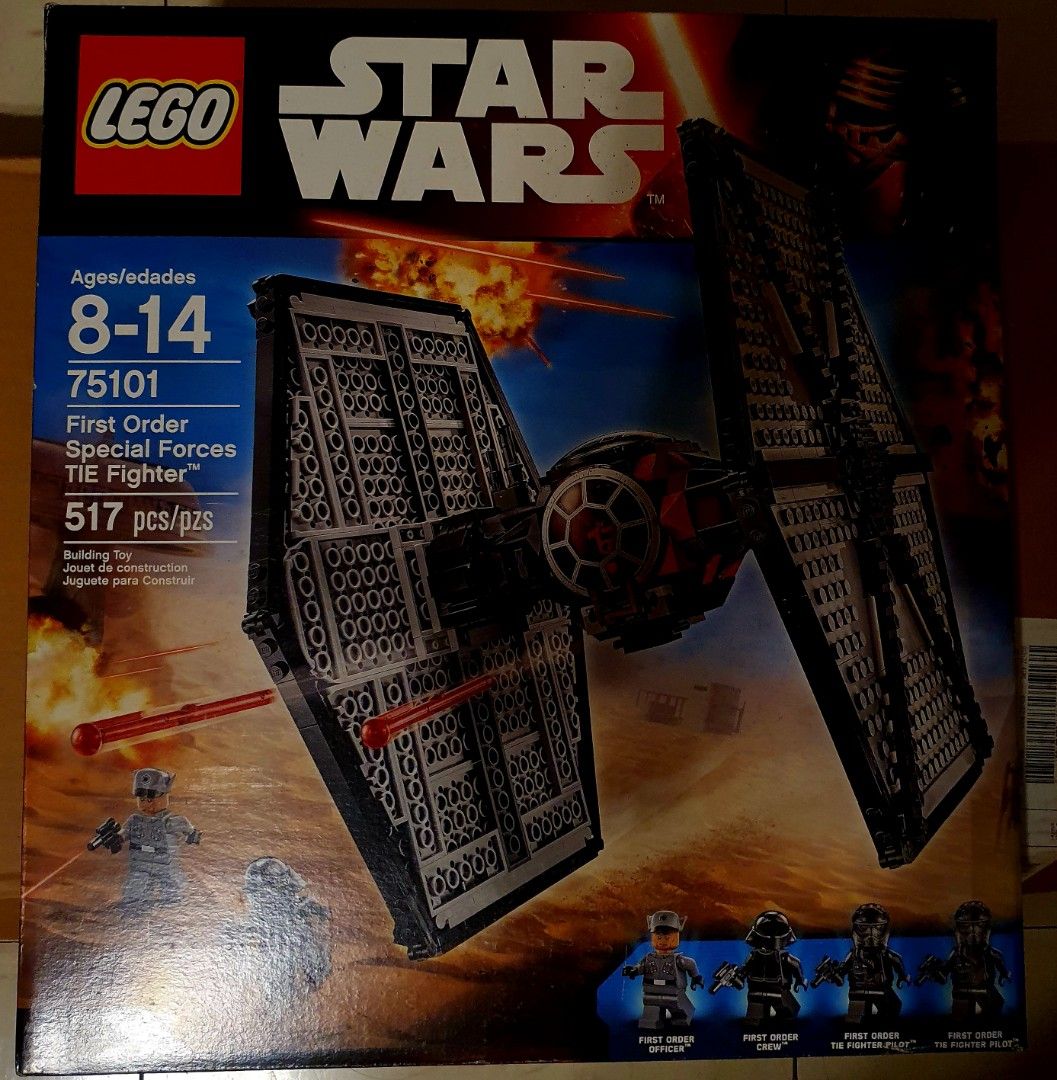 LEGO 75101 First Order Special Forces TIE Fighter (Category: Lego & Building Sets) located in Taguig. Submitted by carousel123 (Listing ID 1346921352, Image 2). Description: LEGO 75101 First Order Special Forces TIE Fighter 517pcs Brandnew Sealed.