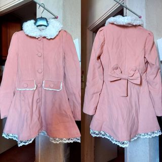 甜美可愛公主日系蝴蝶結蕾絲花邊娃娃領毛領大褸大衣外套量產地雷lolita 借名amavel liz lisa rojita ank rouge honey cinnamon secret honey axes femme dear my love 夢展望 noemie64241448009345110