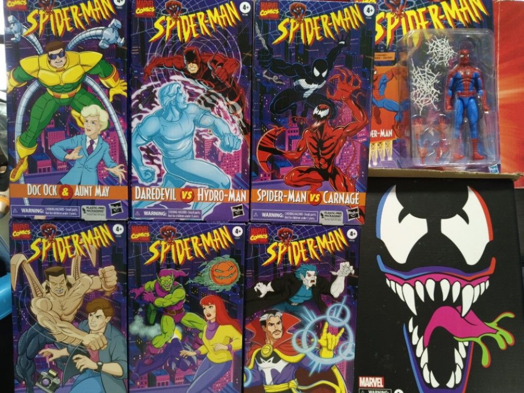 Marvel legends VHS animated Spiderman cell shaded, Hobbies & Toys
