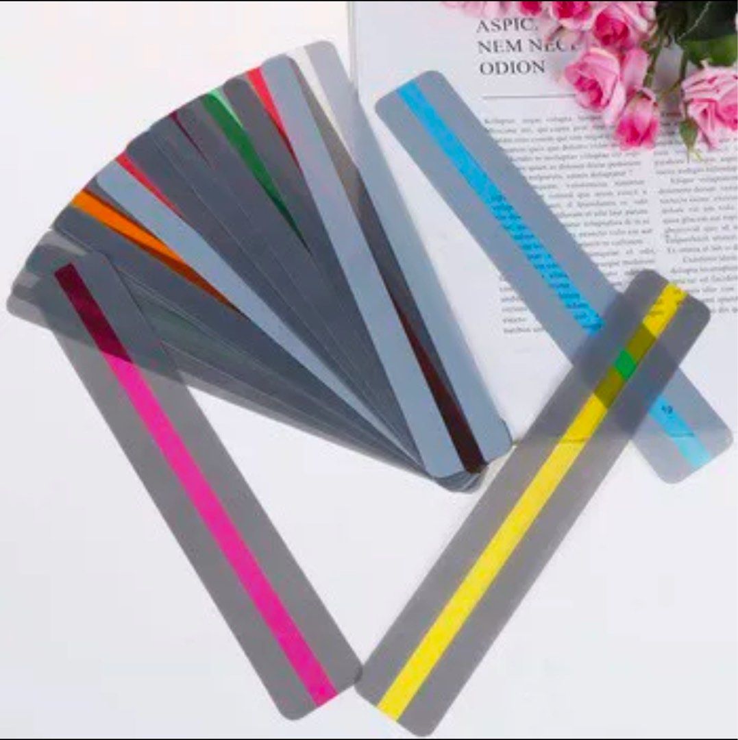 Reading Strips (Category: Other Stationery & Craft) located in Singapore. Submitted by s2hth (Listing ID 1346957846, Image 2). Description: Reading Aid Highlighter Bookmark Reader Reading Strips American Teacher Teaching Aids International school 6 big pieces & 3 small pieces for $9 only.