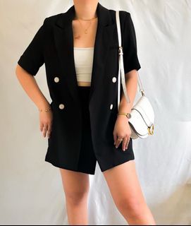 Short sleeves Black Blazer