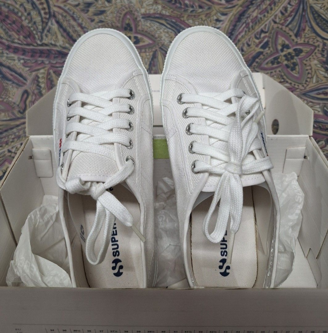 Superga Cotu Classic Women's (Category: Sneakers) located in Quezon City. Submitted by goodvaluefinds (Listing ID 1346949351, Image 1). Description: Recently bought and used only once. Good as new! No issues, no stains. Regular price is 2650. Selling for only 1700! RFS: Nadoble na yung white shoes. Good reviews from online shops about the item..