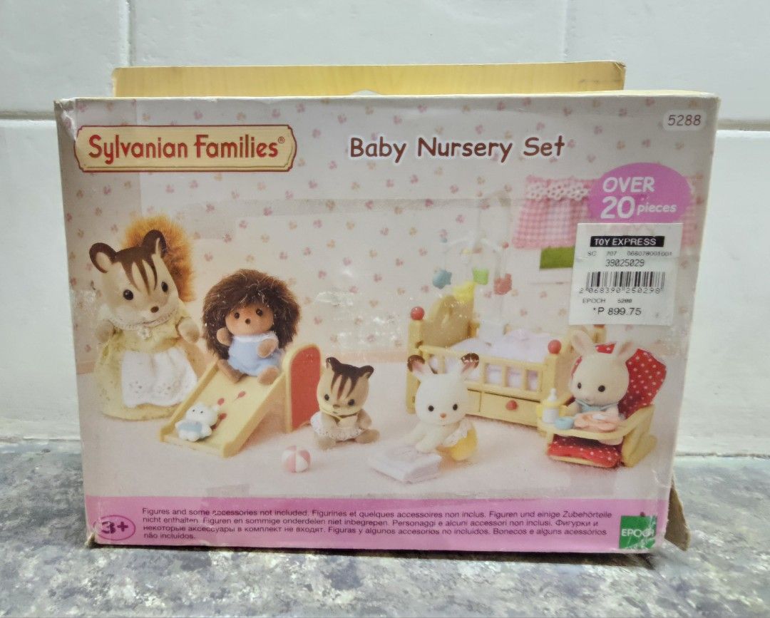 SYLVANIAN FAMILIES Baby Nursery Set (Category: Kids Toys) located in Quezon City. Submitted by charliebrown_olx (Listing ID 1347023629, Image 1). Description: Classification: New, Unassembled Condition: Mint on Non-Mint Box TERMS & CONDITIONS: 1. C.O.D. Can meet buyers at - Del Monte Ave, Q.C. - Mla Memorial Park Sucat - Weekends 2. Shipping c/o buyer. 3. Prices are Final. 4. Respect the Ad. TFL.