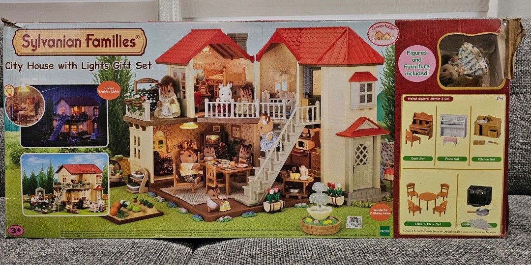 SYLVANIAN FAMILIES City House with Lights Gift Set (Category: Kids Toys) located in Quezon City. Submitted by charliebrown_olx (Listing ID 1347020154, Image 1). Description: Classification: New, Unassembled Condition: Mint on Non-Mint Box TERMS & CONDITIONS: 1. C.O.D. Can meet buyers at - Del Monte Ave, Q.C. - Mla Memorial Park Sucat - Weekends 2. Shipping c/o buyer. 3. Prices are Final. 4. Respect the Ad. TFL.