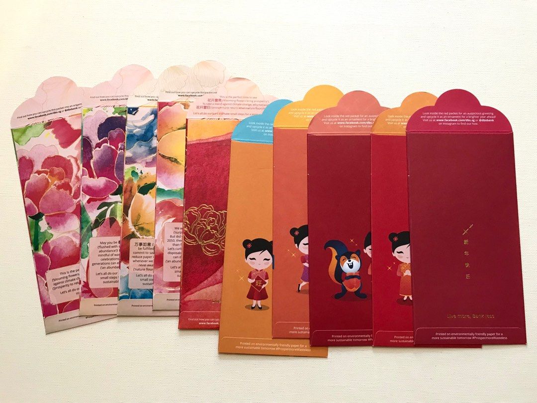 10pcs DBS & POSB red packet / ang pow pao (Combo), Hobbies & Toys ...
