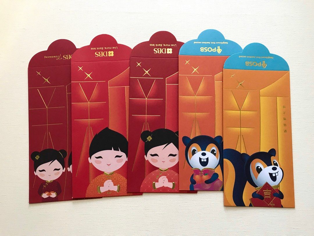 10pcs DBS & POSB red packet / ang pow pao (Combo), Hobbies & Toys ...