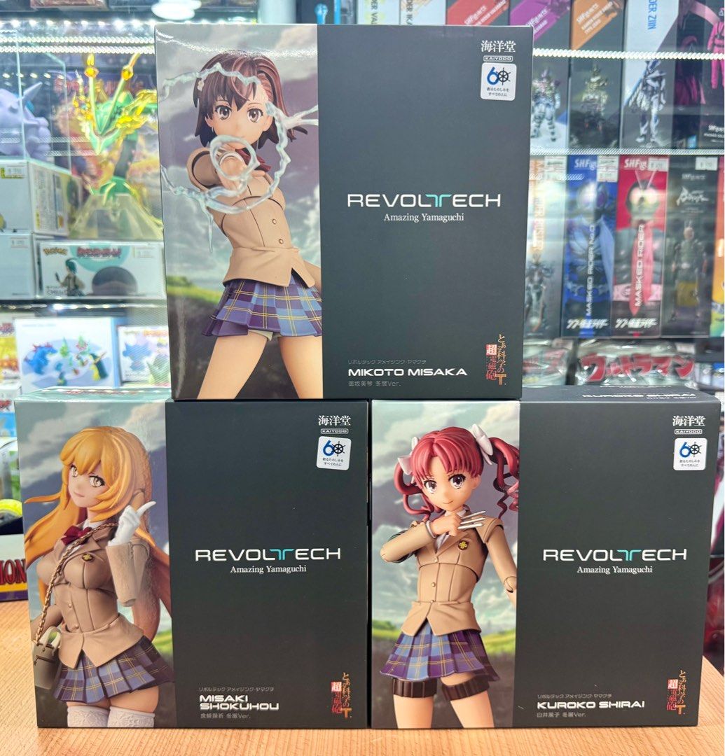 一套3盒特典版海洋堂御坂美琴食蜂操祈白井黑子冬服Ver. 科學超