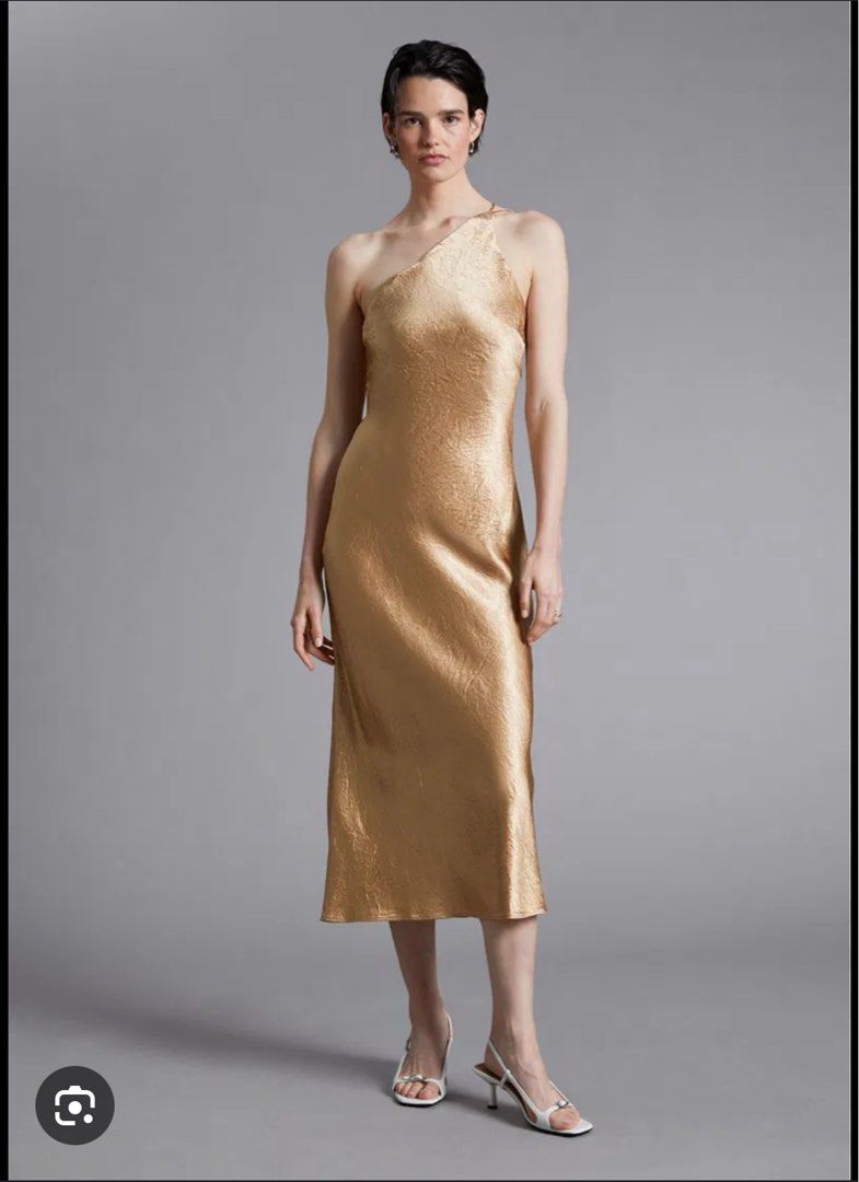 slim fit dress slacks &OTHER STORIES.Yellow satin dress S.38 – Hibuy market main image 1