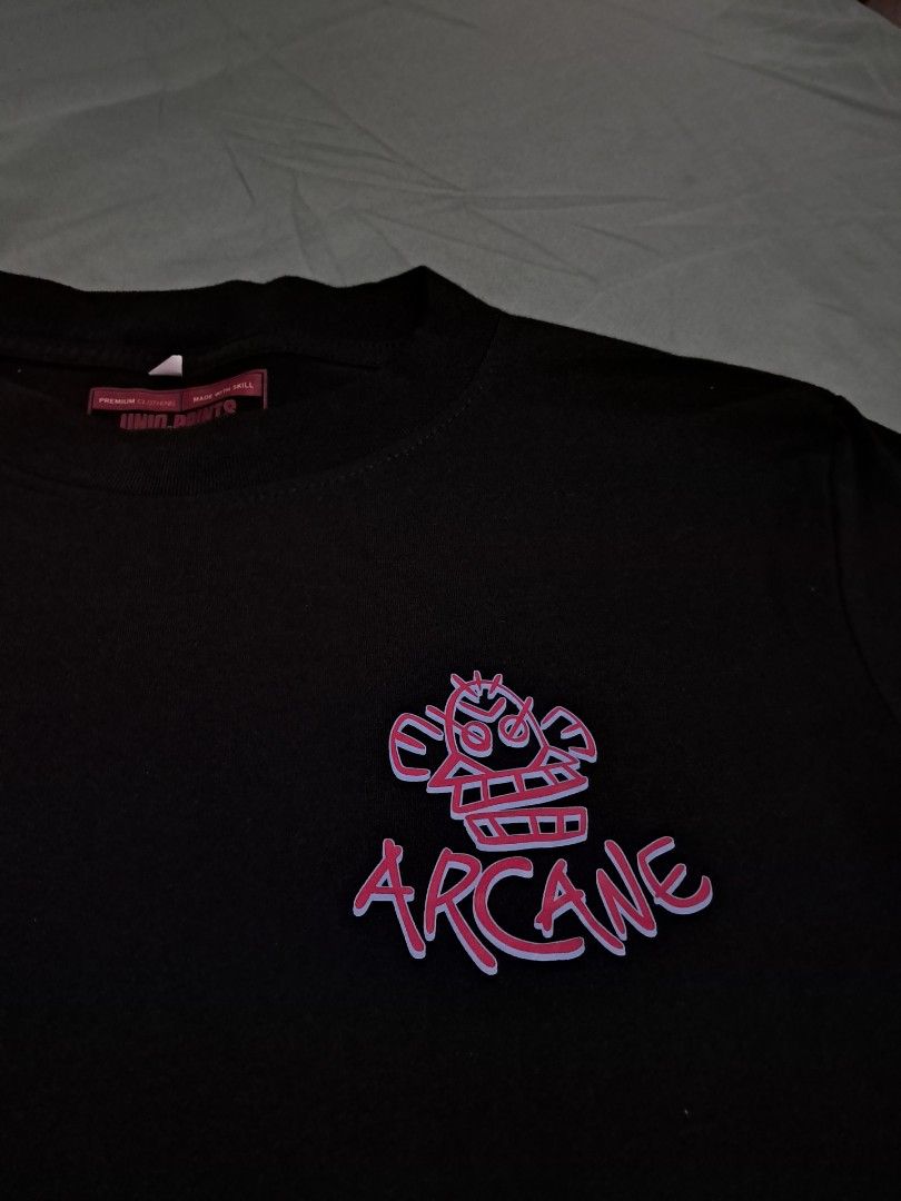 ARCANE Jinx Violet Vi Black Shirt (Category: Tshirts & Polo Shirts ) located in Marikina City. Submitted by ebuena (Listing ID 1347177204, Image 1). Description: rfs: decluttering too big for me brand new, never been used excellent condition no issues Large L 27.5 W 19.