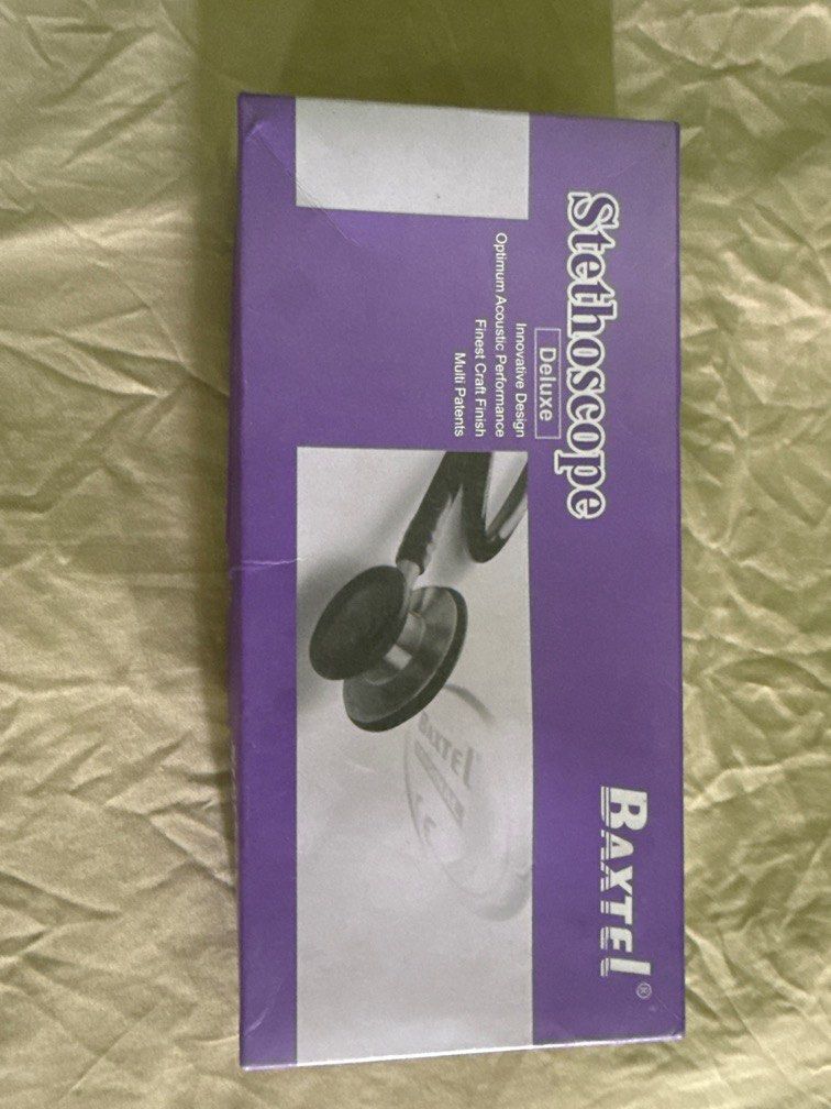 BAXTEL Stethoscope Deluxe (Category: Medical Supplies & Tools) located in Manila. Submitted by viegdl (Listing ID 1347142675, Image 1). Description: never been used and extra stethoscope .