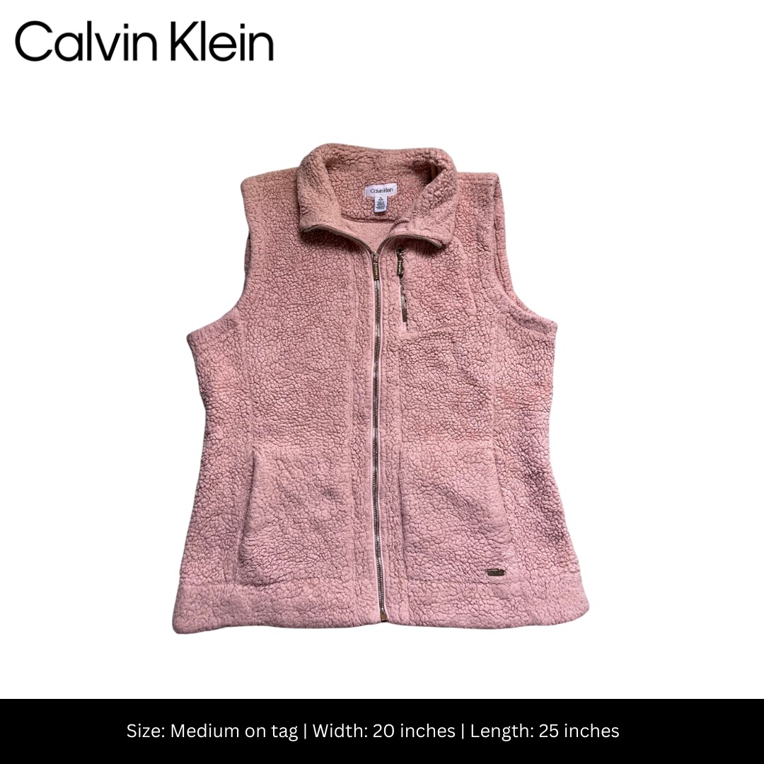 Calvin Klein Sherpa Zip Vest Size L