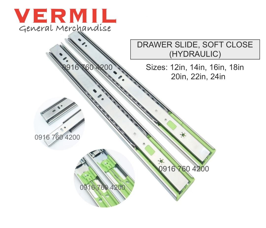 Drawer Guide, SOFT CLOSE (HYDRAULIC), Furniture & Home Living, Office ...