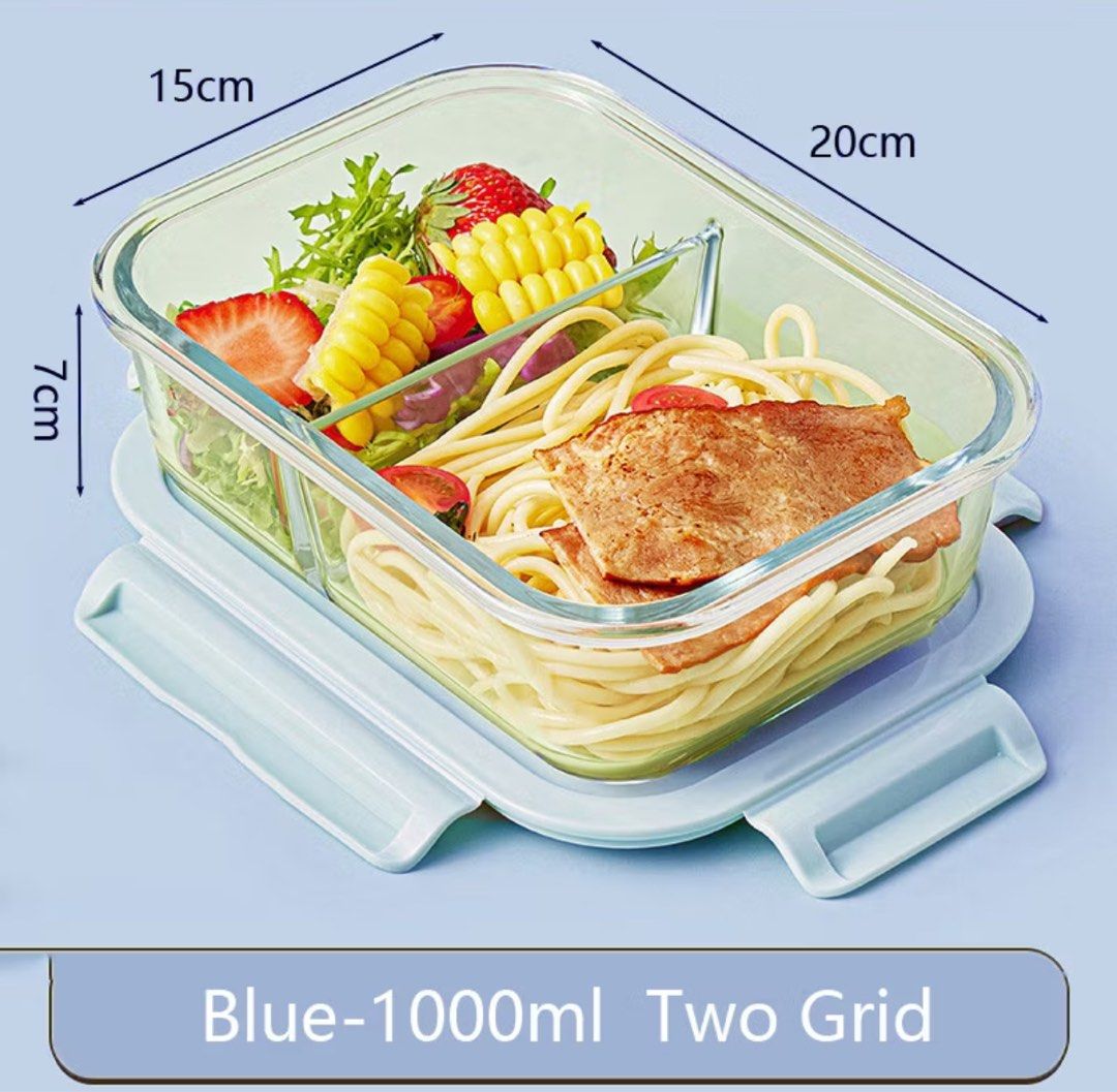Glass Lunch Box with Divider 1000ml (Category: Food Organization & Storage) located in Taguig. Submitted by sjoannsk (Listing ID 1347218175, Image 1). Description: Glass Lunch Box With Divider Baunan Microwaveable Food Container Food Keeper Rfs: Declutterring/ Need funds Payment first via Gcash..