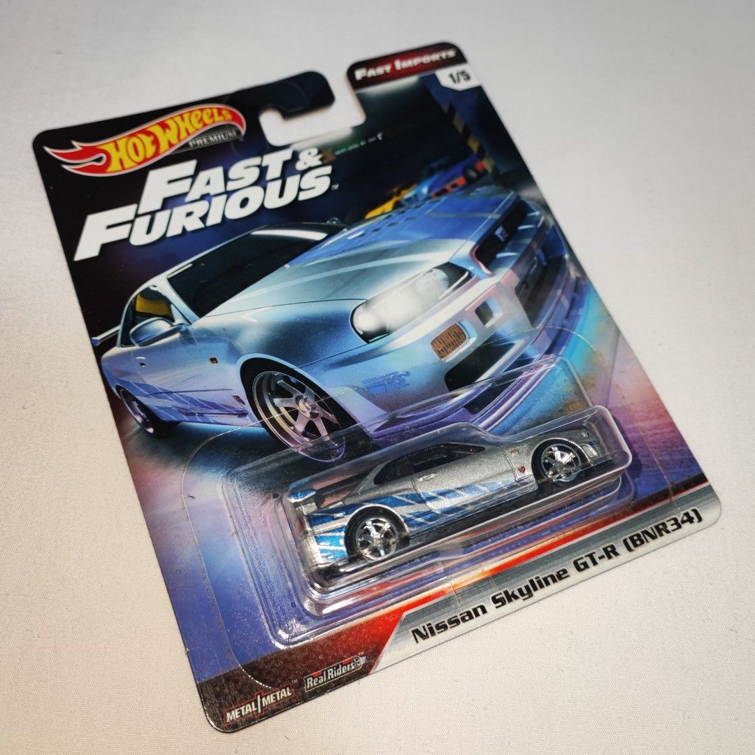 Hot Wheels Premium Fast & Furious Nissan Skyline GT-R R34 1999 Argento 1/64 #1/5