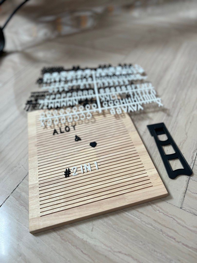 Letter board (Category: Handmade Craft) located in Singapore. Submitted by nanagonebananas (Listing ID 1347110012, Image 1). Description: Letter board for decoration.