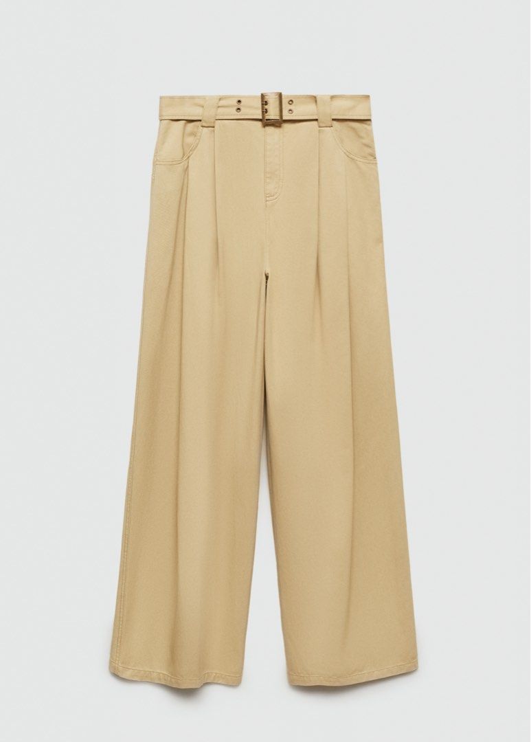Mango Wide Leg Trousers with Belt (Category: Other Bottoms) located in Makati City. Submitted by andiquality (Listing ID 1347127728, Image 3). Description: - Very nice color and cut! Selling bec it’s a bit too wide for my petite frame. - Can fit 34-36 size..