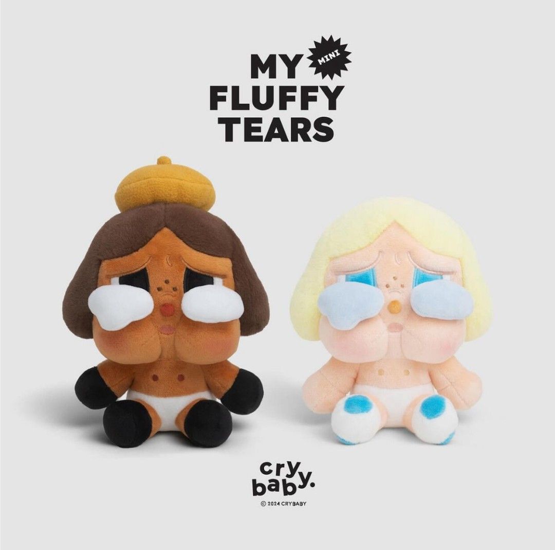 Molly Factory泰国限定Crybaby 哭娃毛绒公仔大娃, 興趣及遊戲, 玩具