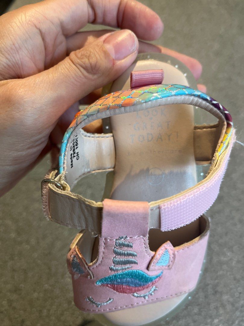 Mothercare Unicorn Sandals (Category: Babies & Kids Fashion) located in Makati City. Submitted by khdee (Listing ID 1347112196, Image 3). Description: RFS decluttering Original price: P1695 Size 15cm.