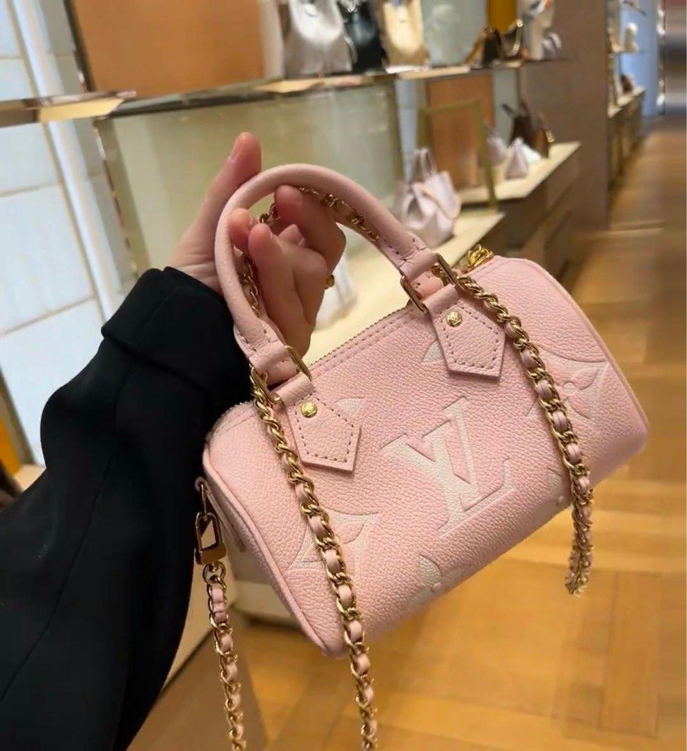 Nano Lv Speedy Sling Bag PO) M14226 LV Pink Nano Speedy, Luxury, Bags  Wallets On Carousell