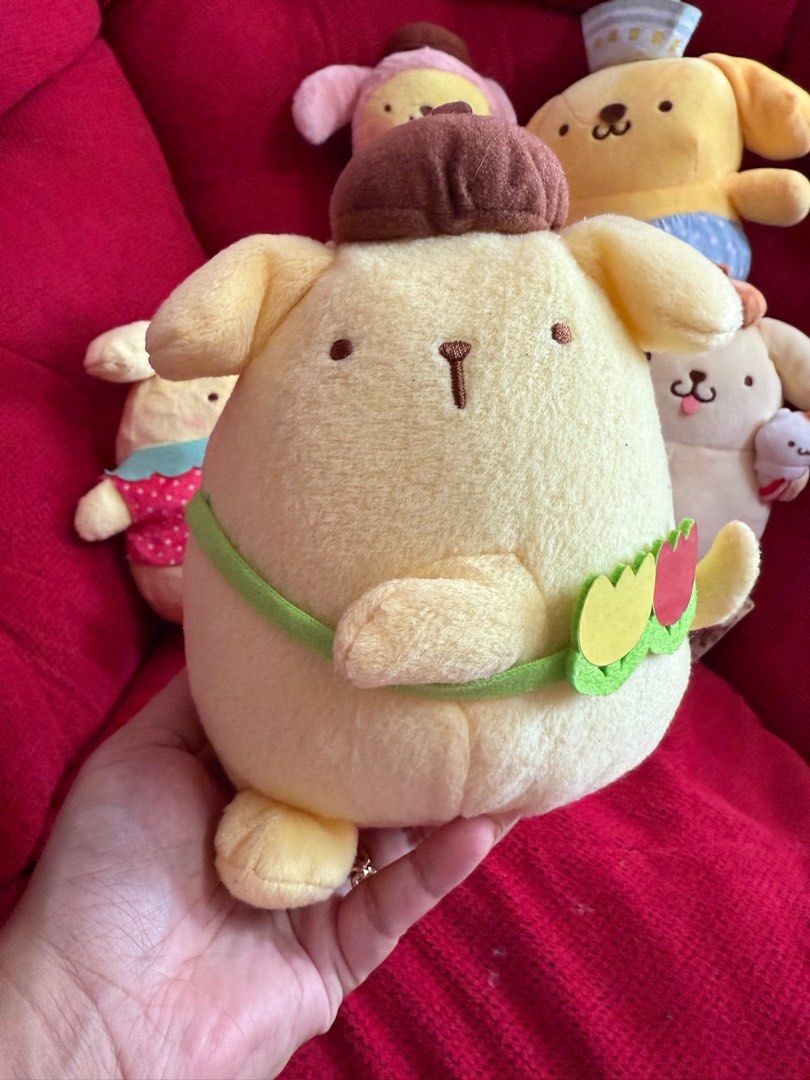 POMPOMPURIN Bundle (SANRIO) (Category: Character Goods) located in Quezon City. Submitted by parischanelcollection (Listing ID 1347155246, Image 3). Description: Pomporini Bundle for only ₱3,500 6 pcs (3 pcs with paper tags, 5 pcs with etiketa, isa lang wala, yung naka party hat) All in very good condition like NEW😍😍😍 May isang mallow, then isang color pink (rare), at isang angel😇😍.
