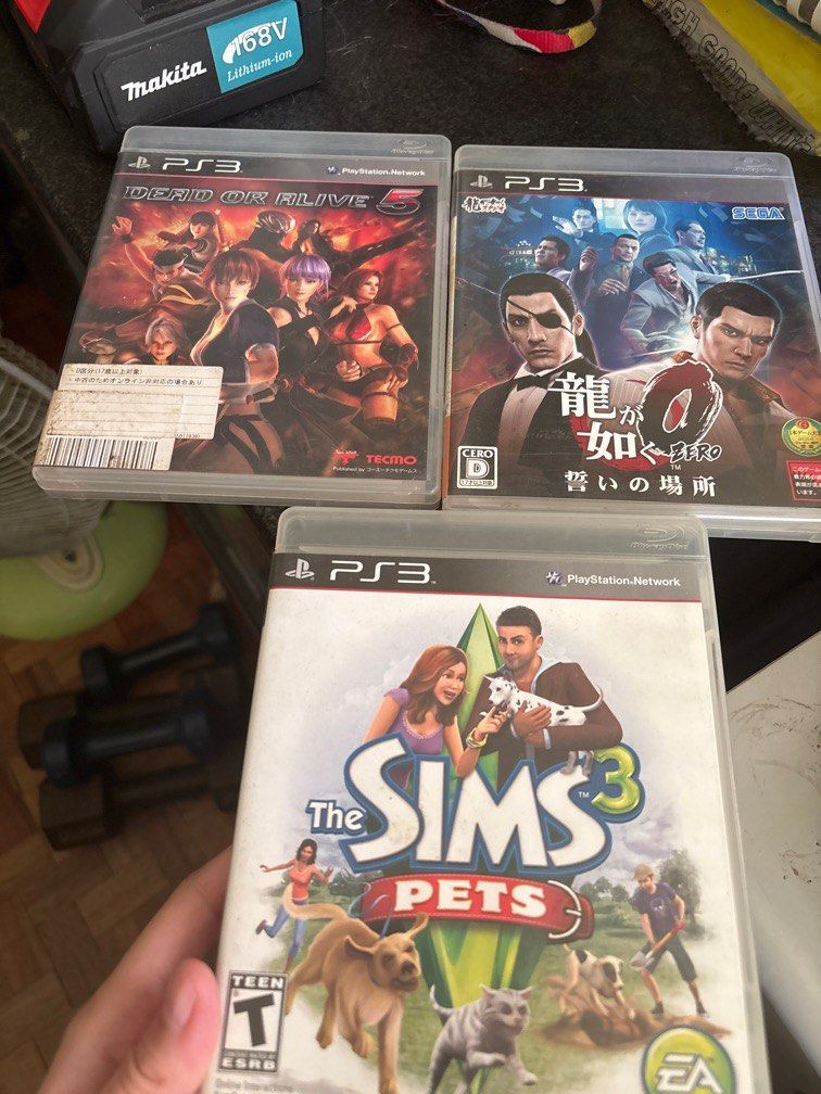 PS3 games 300 each (Category: PlayStation) located in Manila. Submitted by krshcrn (Listing ID 1347151390, Image 2). Description: PS3 games 300 each SIMS 3 PETS - Sold YAKUZA 0 - Sold DEAD OR ALIVE 5.
