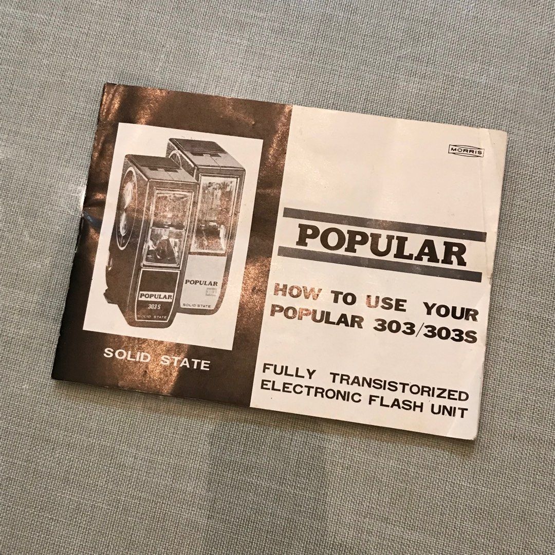 Vintage Popular 303S Solid State Electronic Camera Flash (Japan)62865820077443113