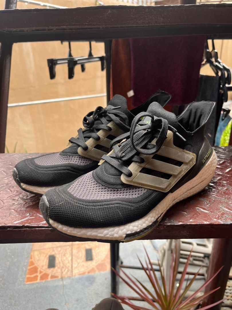 Adidas Ultraboost 2021 Core Black (Category: Sneakers) located in Paranaque City. Submitted by declutteringstuff (Listing ID 1347328614, Image 1). Description: size 11US just needs some cleaning (also the very minor adidas logo paint chip) thrifted pair, no authenticity guarantee but quality is really good and is very comfy to wear.
