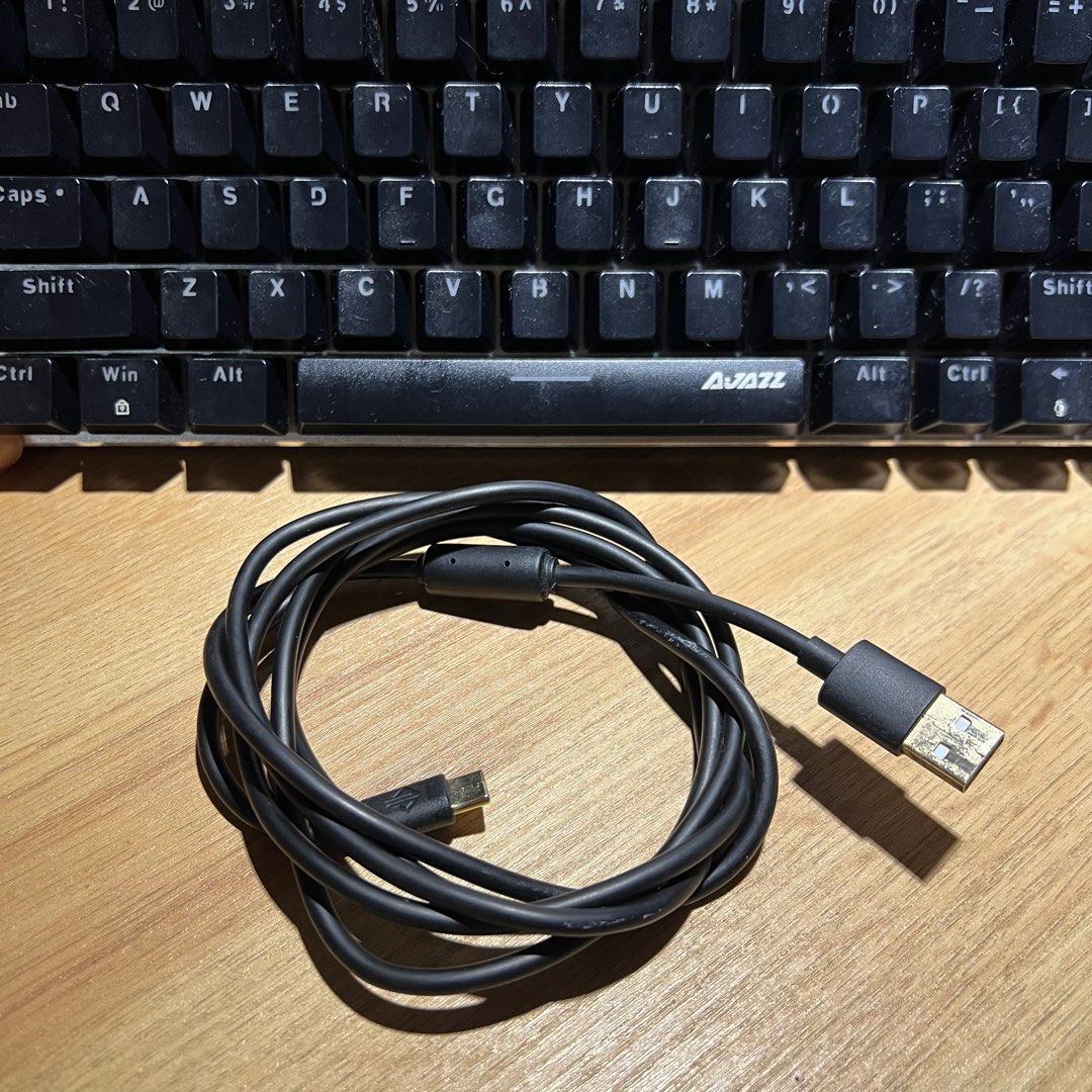 Ajazz | black wired backlit mechanical keyboard (Category: Computer Keyboard) located in Taguig. Submitted by handpickedbyari (Listing ID 1347454193, Image 2). Description: rfs: upgrading ☁️ Inclusions: - keyboard - complete keys - original type c cable (No box but will be packed properly & bubble wrapped) ☁️ Features: - blue switch (non swappable switches) - rgb backlight w/ various modes - wired (not bluetooth) ☁️ price is not nego 📦 j&t/sdd (