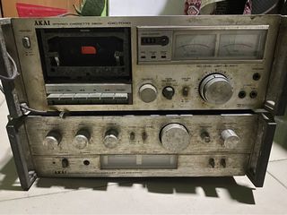 AKAI Stereo Cassette Deck and Amplifier