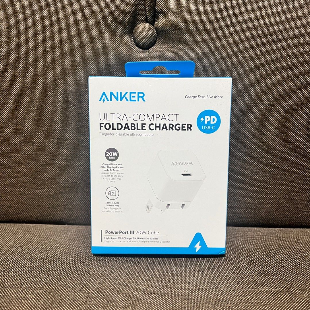 Anker Ultra-Compact Foldable Charger USB-C, Fast-charging (Category: Chargers & Cables) located in Mandaluyong City. Submitted by declutterlover (Listing ID 1347321191, Image 1). Description: 🤎 Used only a couple of times 🤎 RFS: got an upgrade; also need funds 🤎 price is still negotiable !.