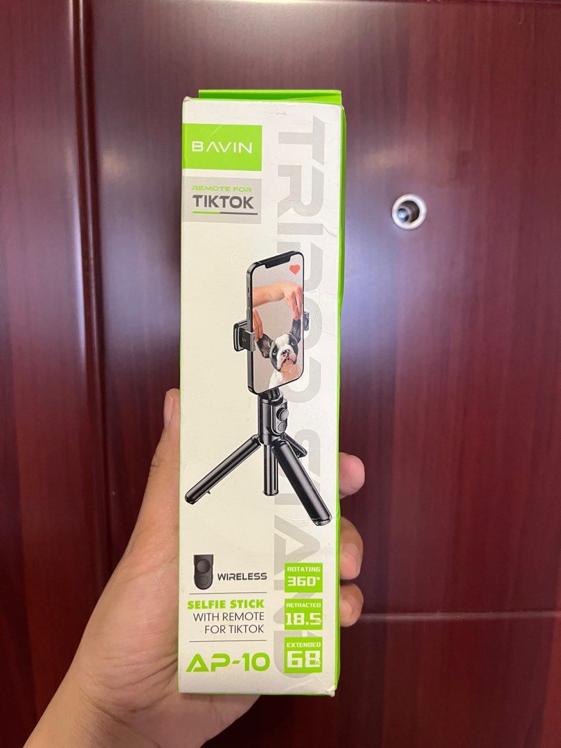 Bavin Selfie Stick (Category: Mounts & Holders) located in Manila. Submitted by ngnony (Listing ID 1347441842, Image 1). Description: Brand: BAVIN Model: AP10 Material: Stainless Steel Mount Holder: 2.4-3.8 inch Retracted Length: 185mm Extended Length: 680mm Net Weight: 113g Color: Black Features: Rotating: 360 Degree Remote Control: Supports Bluetooth Retractable Clip Stainless Steel Material Portable Design 3 Modes - Elongation Mode - Handheld 