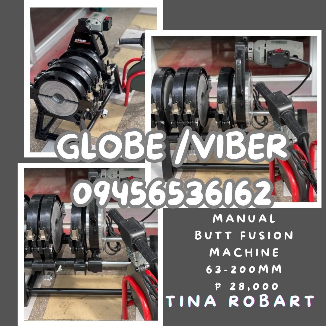 Butt Fusion machine (Category: Construction Tools & Equipment) located in Caloocan City. Submitted by athena051820 (Listing ID 1347343542, Image 1). Description: Butt Fusion machine 𝑹𝑶𝑩𝑨𝑹𝑻 𝑪𝑶𝑵𝑺𝑻𝑹𝑼𝑪𝑻𝑰𝑶𝑵 𝑺𝑼𝑷𝑷𝑳𝑰𝑬𝑺 𝑶𝒇𝒇𝒊𝒄𝒆 𝑨𝒅𝒅𝒓𝒆𝒔𝒔: 𝟏𝟒𝟎𝟓 𝒀𝒖𝒔𝒆𝒄𝒐 𝑺𝒕. 𝑺𝒕𝒂 𝑪𝒓𝒖𝒛 𝑴𝒂𝒏𝒊𝒍𝒂 𝑺𝑬𝑵𝑫 𝑼𝑺 𝑴𝑬𝑺𝑺𝑨𝑮𝑬 𝑭𝑶𝑹 𝑰𝑵𝑸𝑼𝑰𝑹𝑰𝑬𝑺 ‼️ ‼️ 𝑮𝒍𝒃𝒆 - (𝟢𝟫𝟒𝟓-𝟔𝟓𝟑-𝟔𝟏𝟔𝟐) 𝑻.𝑴. - (𝟢𝟫𝟔𝟖-𝟑𝟖𝟎-𝟐
