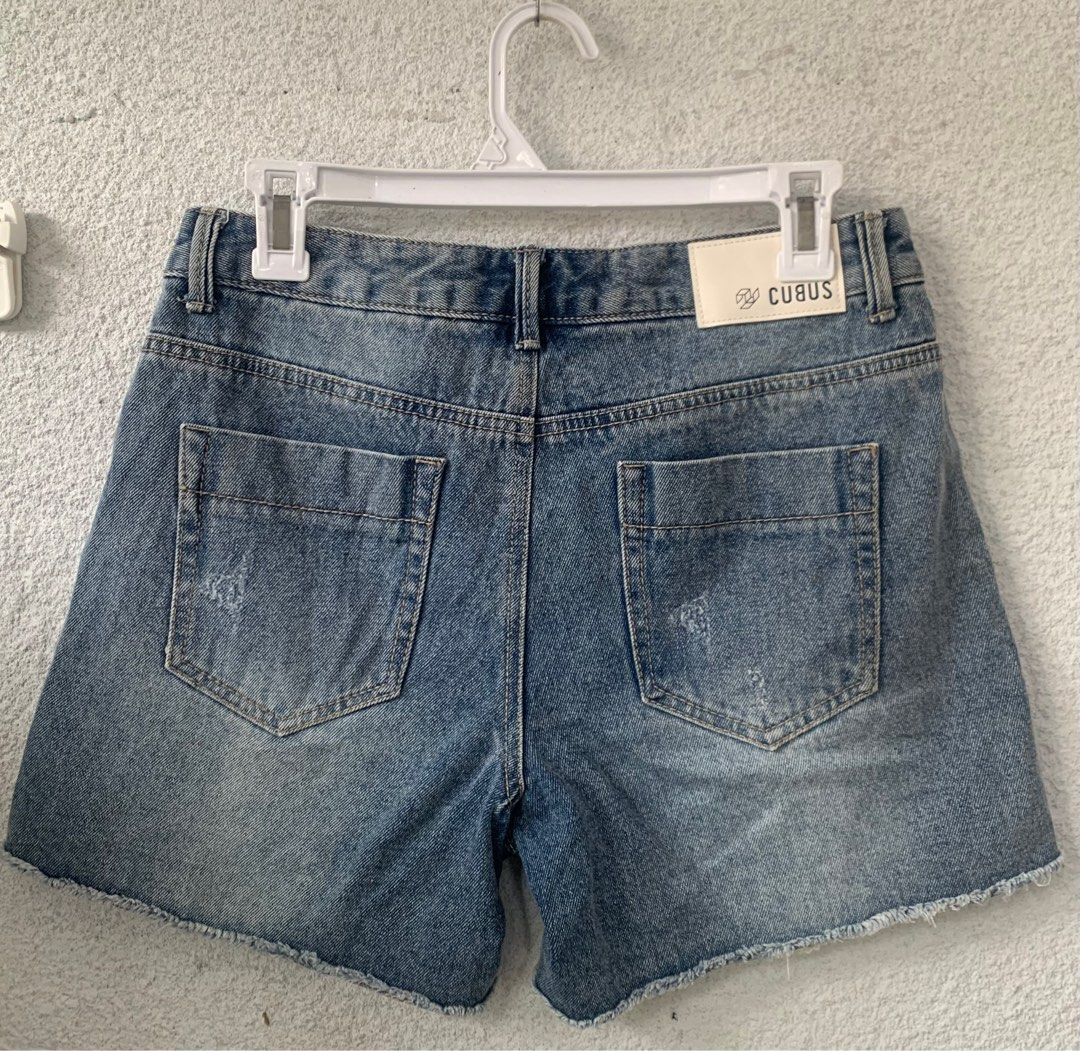 Celana Pendek Wanita Denim Cubus, Fesyen Wanita, Pakaian Wanita