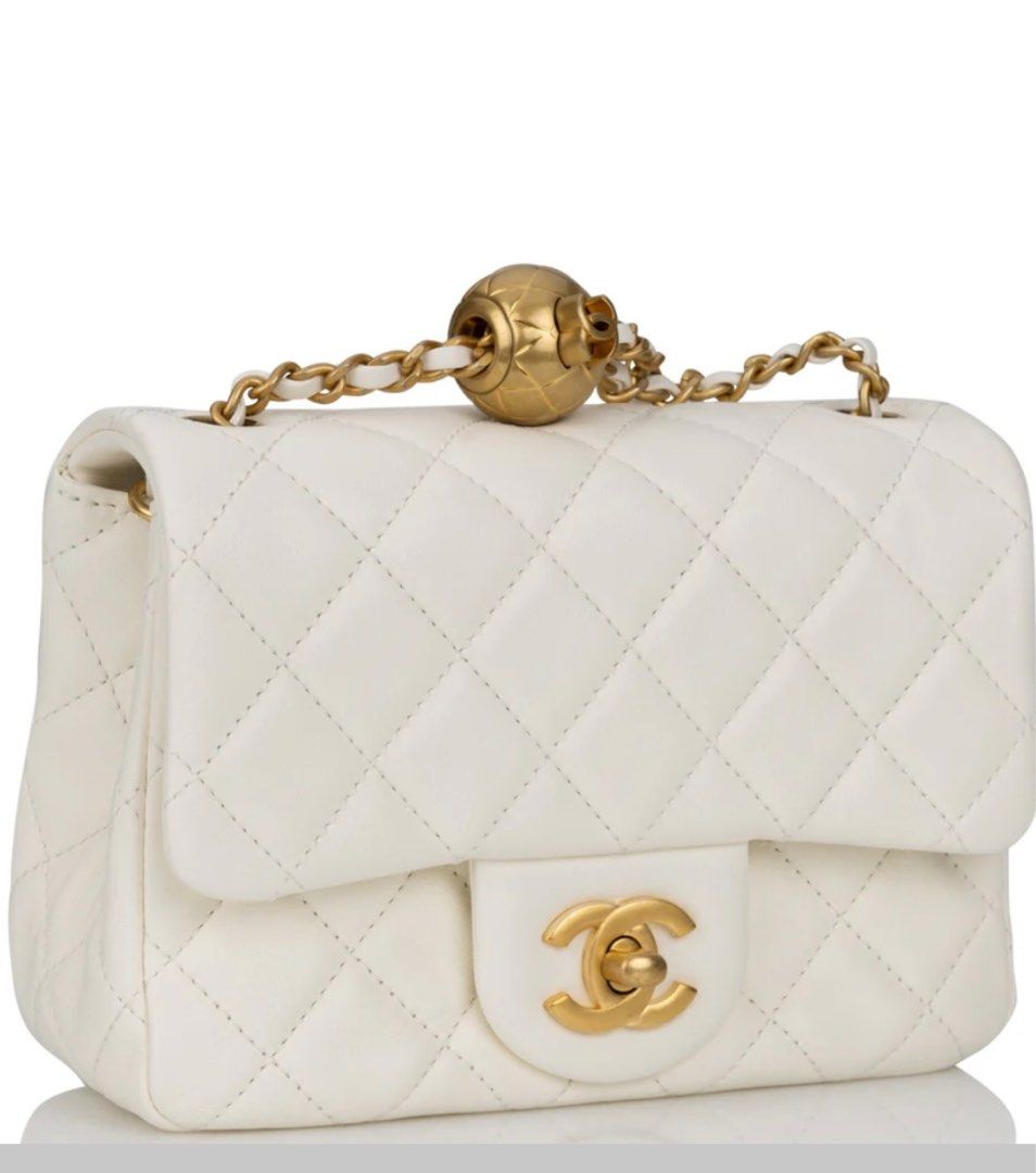 Chanel Pearl Crush Mini Square Flap Bag in White (CNY Deal) (Category: Bags & Wallets) located in Singapore. Submitted by lyn_luxury (Listing ID 1347384246, Image 1). Description: Full set with original receipt! Only serious enquiries Once sold, non refundable or exchanged .