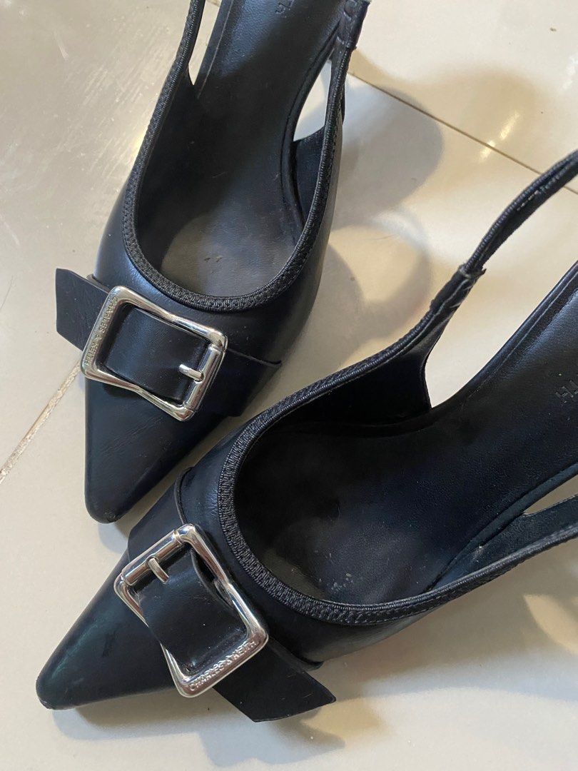 c&k black heels (Category: Heels) located in Pasig City. Submitted by craea (Listing ID 1332784413, Image 2). Description: 3inches minimal flaw at the front bought for 3k last yr.
