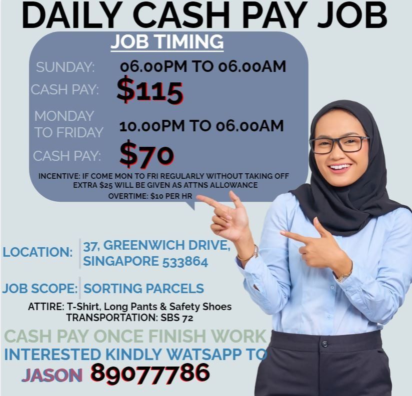 DAILY CASH PAY JOB, Jobs, Warehouse & Logistics on Carousell