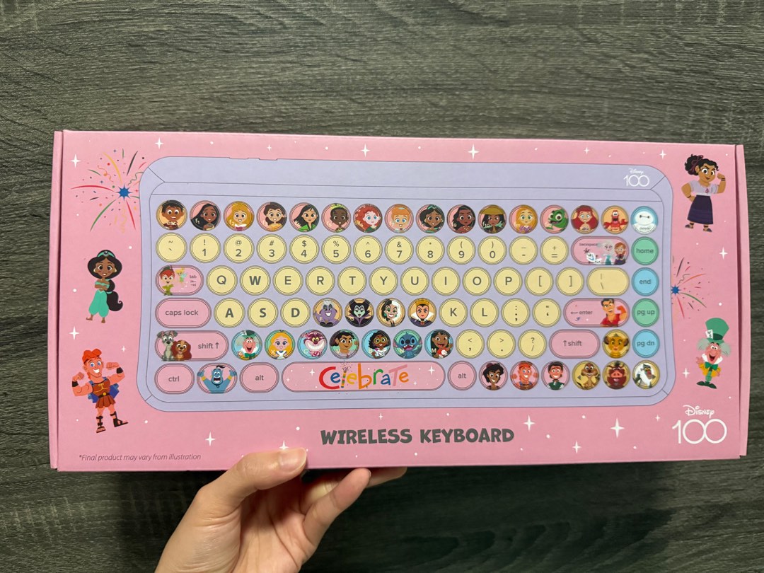 Disney 100 Celebration Wireless Keyboard – Cute Retro Design & Multi ...