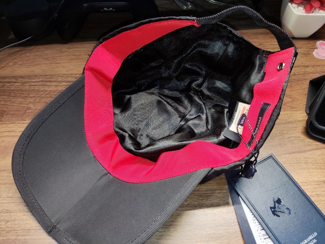 Ferrari Nylon Rain Pocket Cap (Category: Caps & Hats) located in Tarlac. Submitted by diaphosort (Listing ID 1347336840, Image 2). Description: Ferrari Men's New Nylon Rain Pocket Cap Foldable (see in pics) Like brand new condition From original price of 5k plus (AED 320) MOP: gcash MOD: direct jnt/lbc.