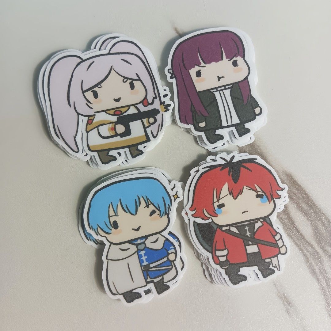 FRIEREN WATERPROOF STICKERS (Category: Art & Prints) located in Manila. Submitted by shaneicawat (Listing ID 1347359629, Image 2). Description: I do not own the characters but these are my own designs Waterproof stickers around 2 inches size Dm for more questions :)).
