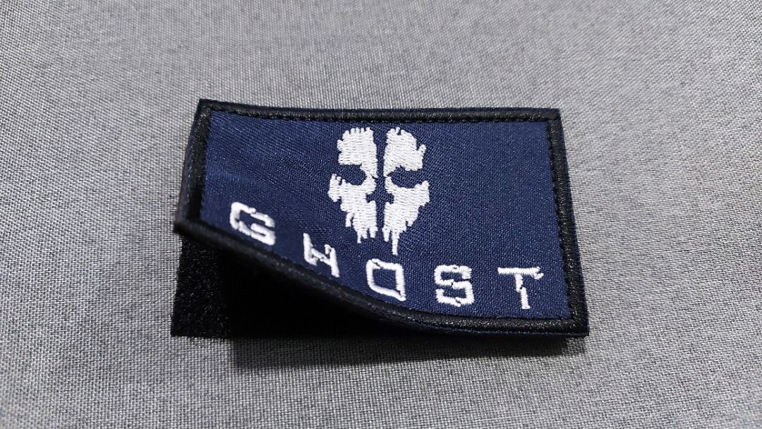 Ghost Pattern Emblem Embroidered Patch (Category: Coats, Jackets and Outerwear) located in Cyberjaya. Submitted by titus80 (Listing ID 1347411268, Image 2). Description: 1pc Ghost Pattern Emblem Embroidered Hook And Loop Patches, Hunting Backpack Accessories - Durable And Stylish Appliques For Backpacks, Bags, And Clothing.