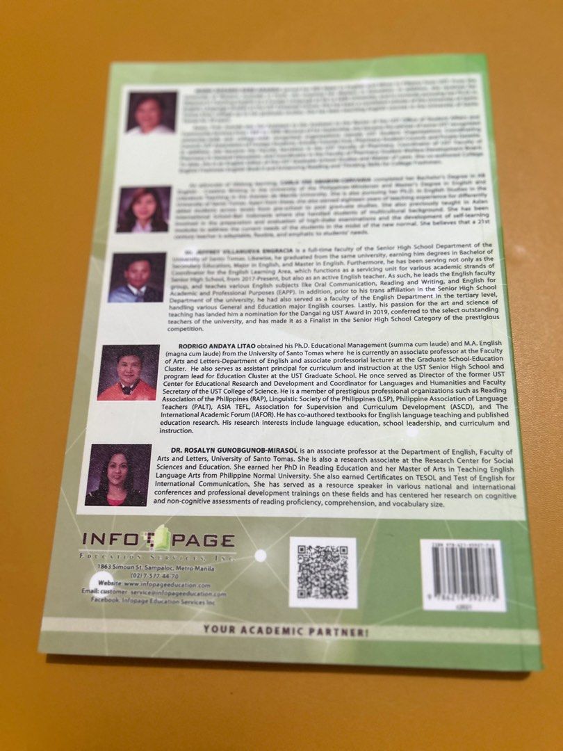 High School Book - Oral Communication (Category: Textbooks) located in Marikina City. Submitted by decluttering.matters (Listing ID 1347386109, Image 2). Description: A Worktext on Oral Communication Meeting the Challenges of the 21st Century by M. R. Rabe- Aranda, et. al. Bought for school but NEVER USED. Original price is around Php 600. Check my listings for other books. No reservations. Payment first, via GCash. Shipping will be arranged and 