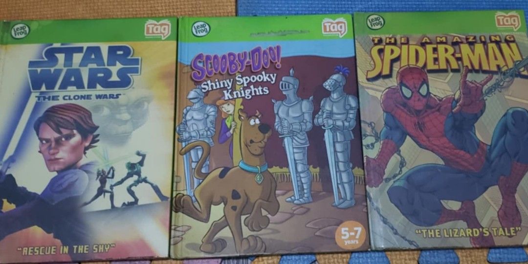 Leap- Frog Activity Storybook (Category: Children's Books) located in Manila. Submitted by thepreciousgift (Listing ID 1347376548, Image 2). Description: For SALE ‼️‼️‼️ Leap-Frog Storybook ONE HUNDRED FIFTY PESOS ONLY ( 150.00each) ONE THOUSAND PESOS ONLY (1,000.00) Take ALL ( lot of NINE ) 1. Madagascar Escape 2 Africa Air Penguin 2. Green Eggs and Ham by Dr. Seuss 3. Dora goes to School 4. Scooby-Doo Shiny Spooky Knights 5. Star Wars The Clone