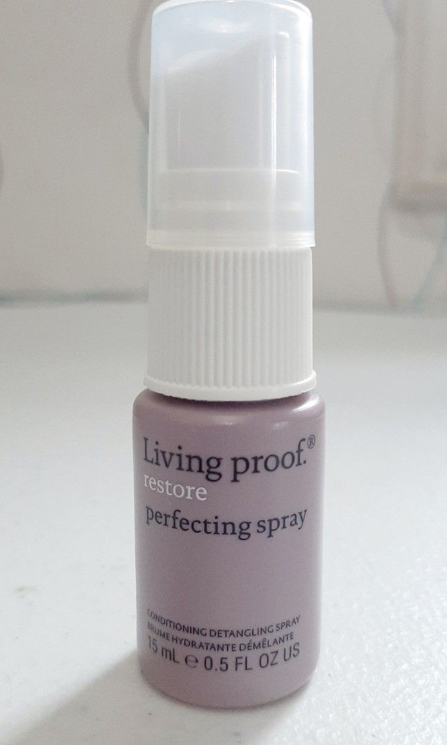 LIVING PROOF RESTORE PERFECTING SPRAY (Category: Face Care) located in Manila. Submitted by glimmer.mnl (Listing ID 1347293309, Image 1). Description: LIVING PROOF RESTORE PERFECTING SPRAY 15ml.