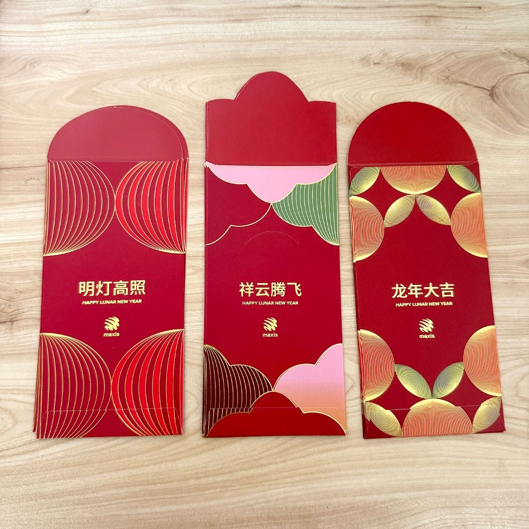 Maxis Angpow Red Packet Money Envelope 6pcs/pack, Hobbies & Toys ...