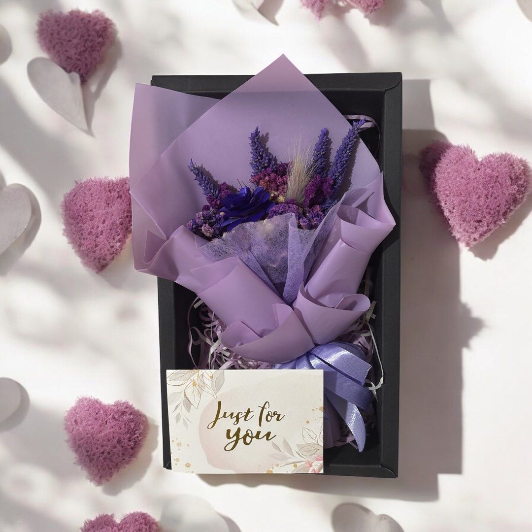 Mini Dried Flower Bouquet in a Box (Category: Flowers & Bouquets) located in Quezon City. Submitted by sweetmissfragranceshop (Listing ID 1347450034, Image 3). Description: Perfect gift for your loved ones especially this coming Valentines Day ❤️ Inclusion: Mini Flower Bouquet (approx 10in) Box Gift Card Fillers Fairylight Last price posted .