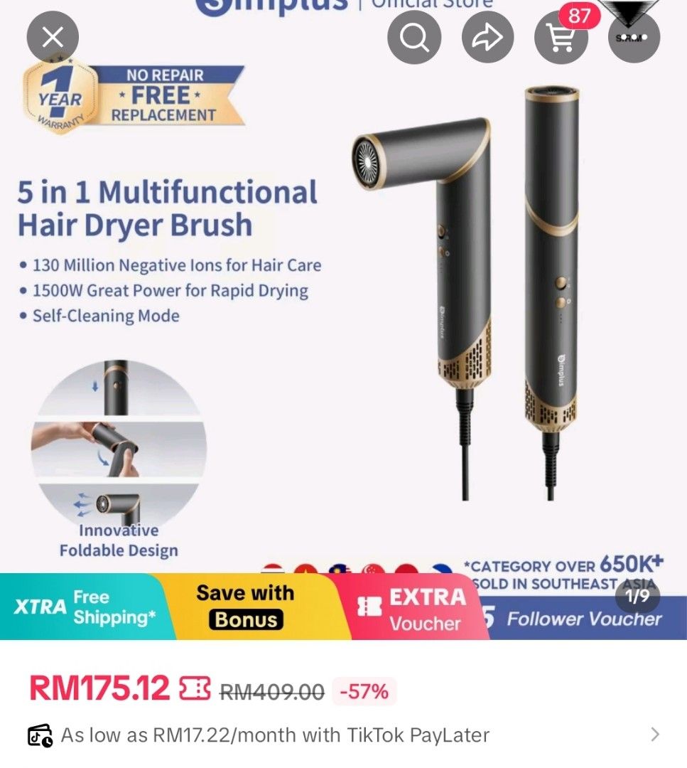 [NEW LAUNCH] Simplus 5 in 1 Multifunctional Hair Dryer Brush Innovative ...