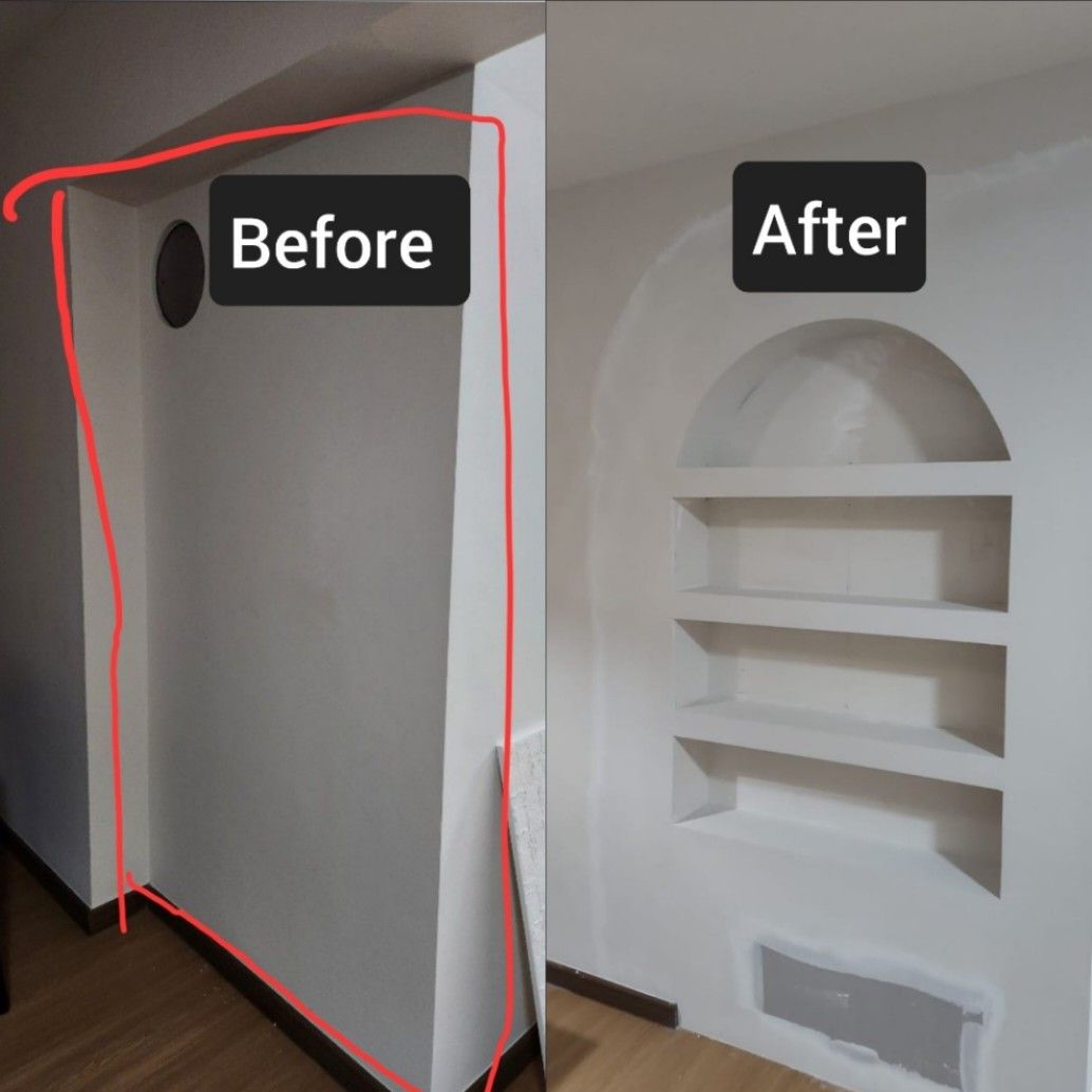 Partition Wall,Dry Wall,Arch Wall ,Curve Wall, Shelve  Installation,Light Installation, Partition Divider,Room Divider,Designed Wall, Door Installation ,Painting and Plastering62863075920641113