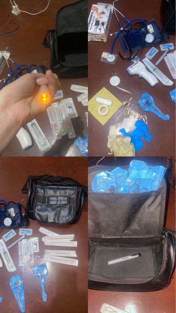 PHN Bag, Sphygmomanometer and Stethoscope (no bell) SET (Category: Everything Else Others) located in Angeles City. Submitted by persephoneee (Listing ID 1347301809, Image 1). Description: ALL IN na po, what you see is what you get. 1 Littmann Stet 3M Select in Blue No Brand Steth and Sphyg (bought this as set dati) PHN Bag Medical Paraphernalias .